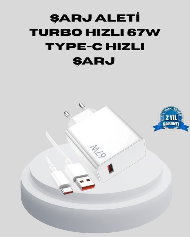 Diğer TRİTHLTUCZZZ67WŞARJ-1-BLNCCC 67W Type-C Turbo Şarj Cihazı Aşırı Akım Ve Isı Koruması, Seyahat Uyumlu