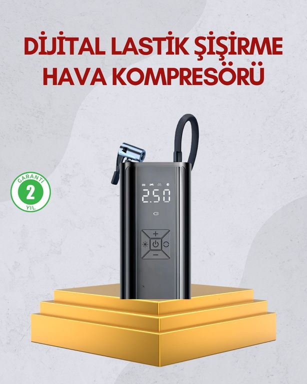 Diğer TRİTHLTUCZZZEG216ARAÇPOMPASI-3-BLNCCC Kablosuz Kullanımlı Dijital Kontrollü Taşınabilir Şişirme Cihazı
