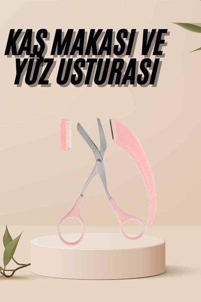 Diğer TRİTHLTUCZZZMJGN570KAŞMAKASIIIIIIII3-BLNCCC Kavisli Kaş Kirpik Düzeltici Bıyık Alma Taraklı Kaş Makası Yüz Bakım Seti Makas 0 61452661