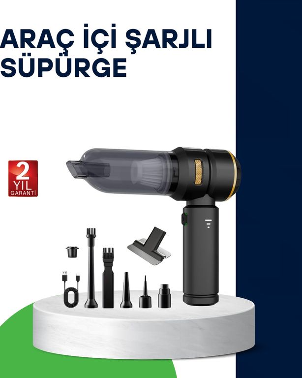 Diğer TRİTHLTUCZZZPROARAÇSÜPÜRGESİ-BLNCCC Kablosuz Şarjlı Araç İçi Ve Küçük Alanlar İçin Güçlü Vakumlu Süpürge