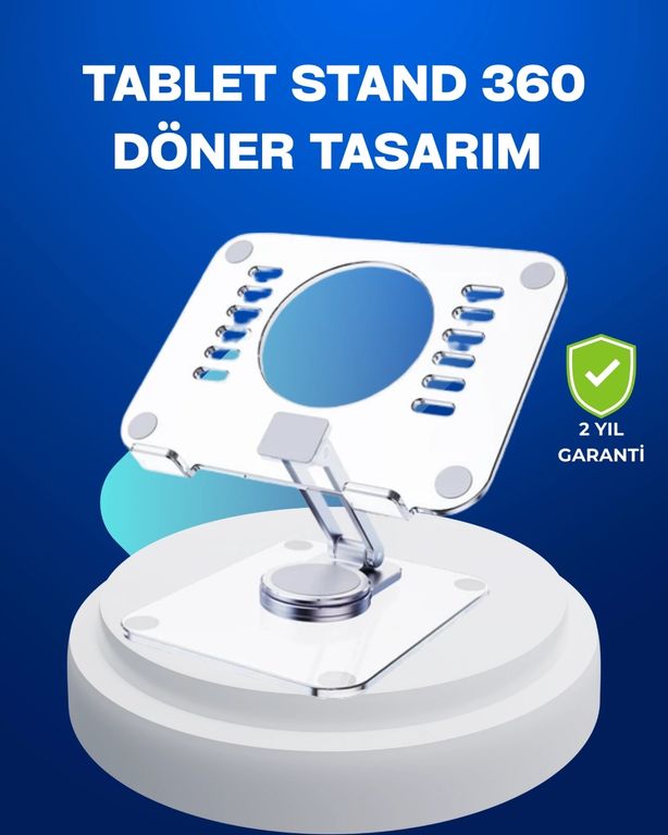 Diğer TRİTHLTUCZZZTABLETTUTUCU-BLNCCC Katlanabilir Tablet Standı Ayarlanabilir Kaymaz Şeffaf Tasarım
