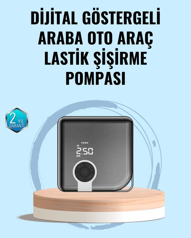 Diğer TRİTHLTUCZZZZC001ARAÇPOMPASI-4-BLNCCC Type-C Şarj Girişli Taşınabilir Elektrikli Hava Pompası