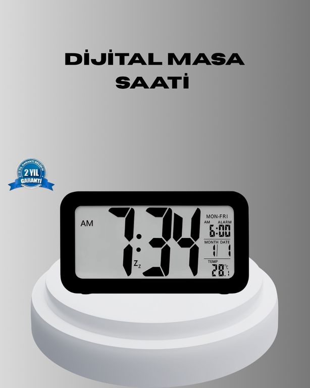 Diğer TRİTHLTXUCZZZDİJİTALMASASAATİİİİİİİ-2-BLNCCC Dijital Masa Saati Sensörlü Aydınlatmalı Alarm Ve Sıcaklık Ölçerli Çok Renkli