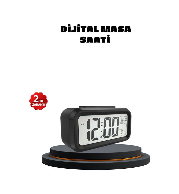 Diğer TRİTHLTXUCZZZDİJİTALMASASAATİİİİİİİ-BLNCCC Sensörlü Dijital Masa Saati Alarm Ve Sıcaklık Göstergeli Çok Renkli