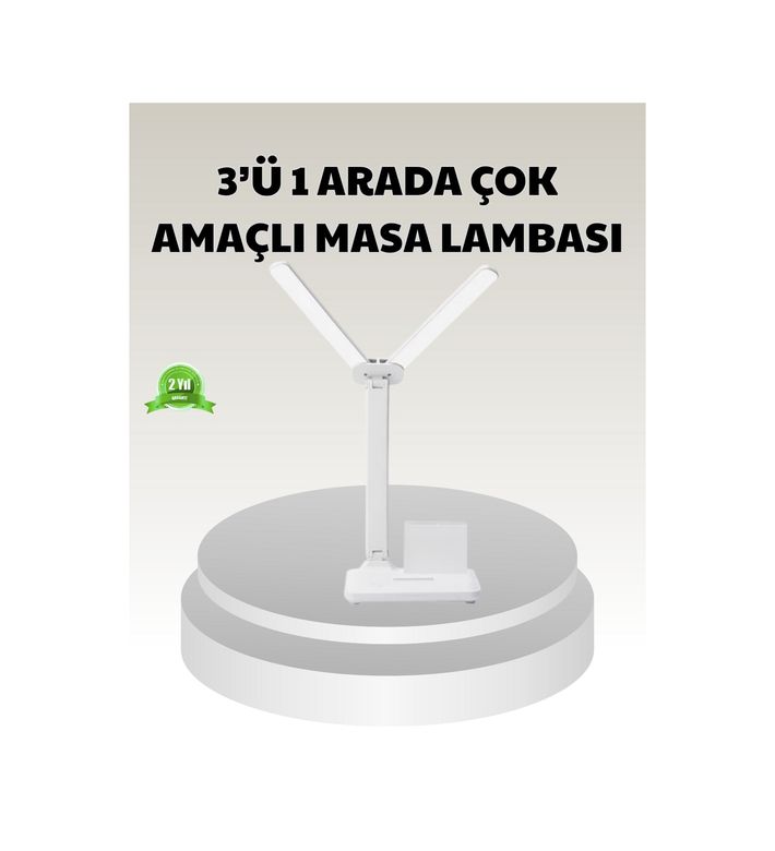 Diğer TRİTHLTXUCZZZTD003-1-BLNCCC Led Işıklı Masa Lambası Göz Yormayan, Kısılabilir Ve Esnek Başlıklı Çok Renkli