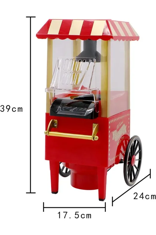 DigiMonster Yağsız Çalışma Teknolojisi | Pg-618 | Mutfak Tipi | Retro Mısır Patlatma Popcorn Makinesi