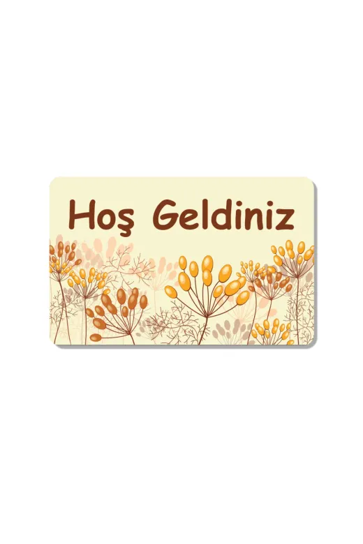Dijital Baskılı Hoş Geldiniz Yazılır Desenli Dekoratif Dış Kapı Önü Ve Iç Mekan Paspası Yıkanabilir