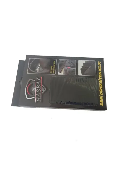 DİKİŞLİ DİREKSİYON KILIFI SİYAH DERİ NOKTALI DERİ KIRMIZI DİKİŞLİ MERCEDES A180 (FOTODAKİ) İÇİN