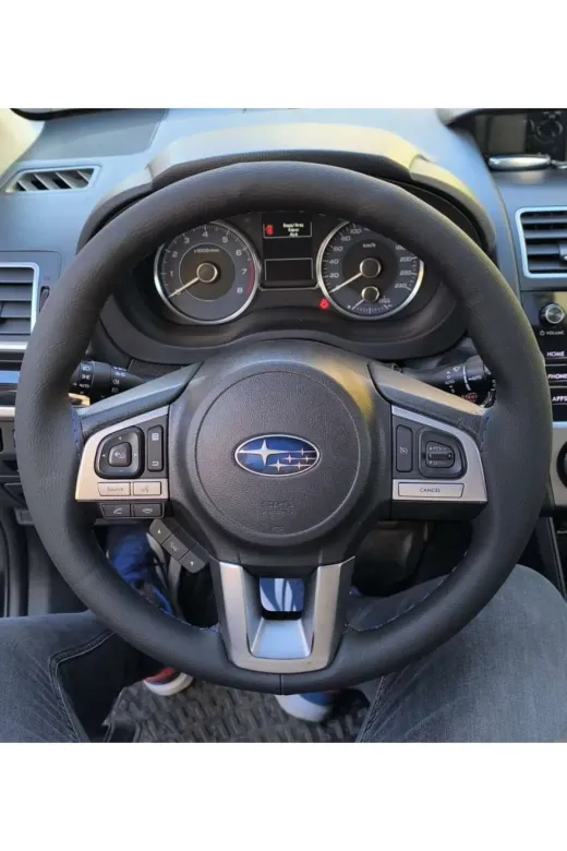 DİKİŞLİ DİREKSİYON KILIFI SİYAH MAVİ DİKİŞLİ SUBARU FORESTER İÇİN