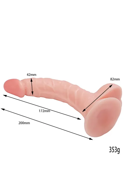 Dildo Gerçekçi Et Dokusunda Damarlı Realistik Penis 20 Cm