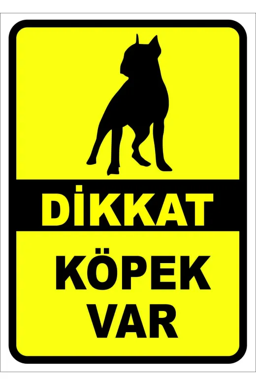 Dimora TYC7QKTB0N169498226837361 Dikkat Köpek Var Levhasi 25X35 Cm Sticker