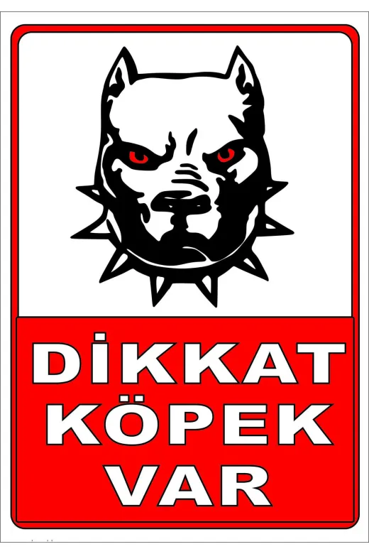 Dimora TYCJ77Z9JN169498227470477 Dikkat Köpek Var Levhasi 70X100 Cm Sticker