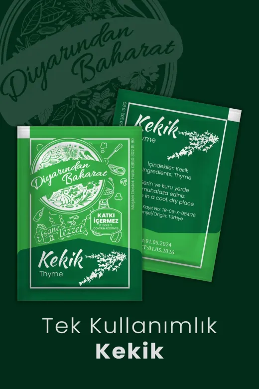 Diyarından Baharat 576746786767 Tek Kullanımlık Kekik 250 Adet 5X7Cm