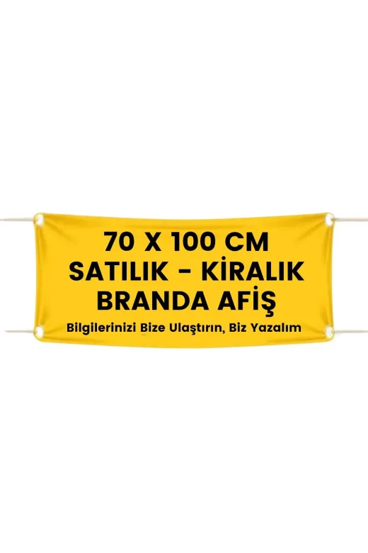Dizayn DİZAYN123 Dijital Baskı 70X100 Cm Sahibinden Satılık Branda - Afiş - Pankart