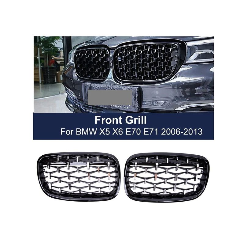 Dmb NW15VZ2TD1a3ac Bmw X5 E70 Diamond Ön Panjur Izgara 2006-2013 Arası Pianoblack