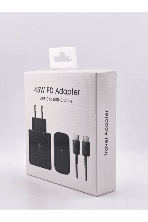 DmJu4Ytehi Samsung Galaxy S24 Uyumlu 45 Watt Hızlı Şarj Aleti - Usb-C Adaptör Ve Kablo
