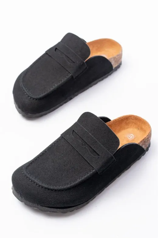 DMR Elegance AYK-BYJOY-JY73849305713 Jy0456 Rayn Bağcıksız Hakiki Süet Deri Erkek Günlük Mantar Taban Loafer Klasik Ayakkabı Hdmt - Siyah