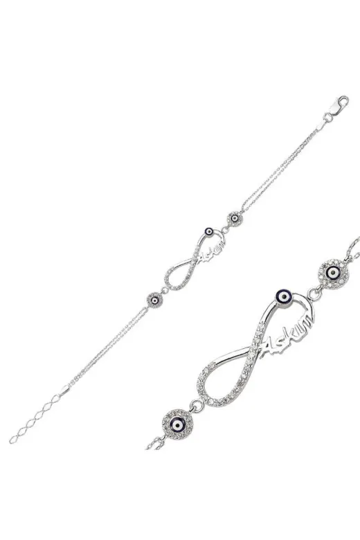 DMR Elegance DMR-GMSH-BRKD-BR0460131 Gümüş Sonsuzluk Aşkım Bileklik