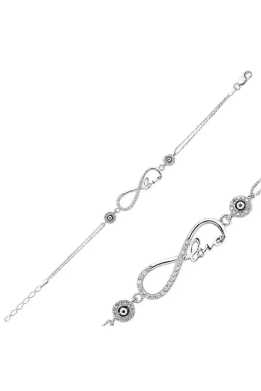 DMR Elegance DMR-GMSH-BRKD-BR0460139 Gümüş Sonsuzluk Love Bileklik