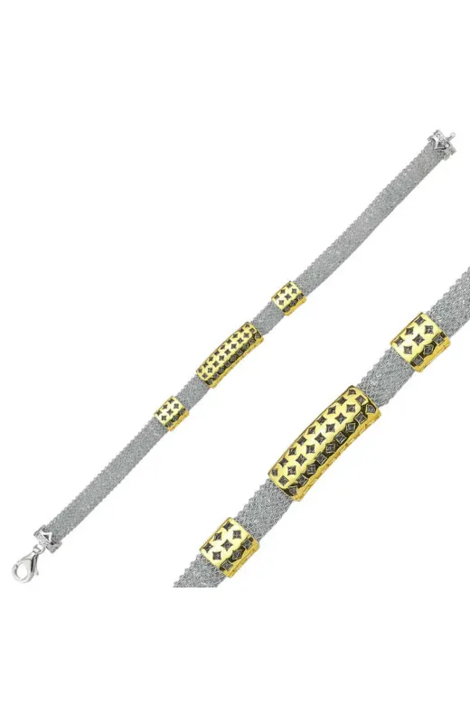 DMR Elegance DMR-GMSH-BRKD-BR0460266 Gümüş Taşlı File Bileklik