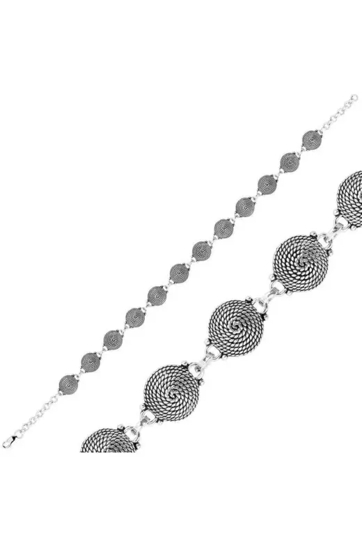 DMR Elegance DMR-GMSH-BRKD-BR0460518 Gümüş Telkari Bileklik