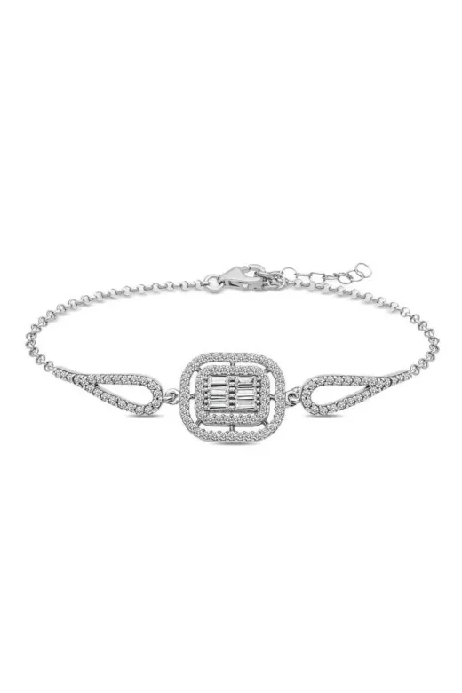DMR Elegance DMR-GMSH-BRKD-BR0460879 Gümüş Baget Taşlı Bileklik