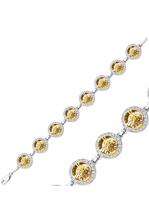 DMR Elegance DMR-GMSH-BRKD-BR0470003 Gümüş Yuvarlak Tuğra Bileklik
