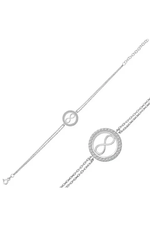 DMR Elegance DMR-GMSH-BRKD-BR11002393 Gümüş Sonsuzluk Bileklik