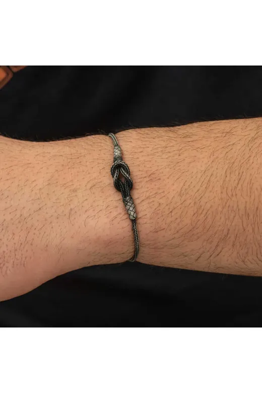 DMR Elegance DMR-GMSH-BRKD-BR11003560 Gümüş Kazaziye Düğüm Bileklik
