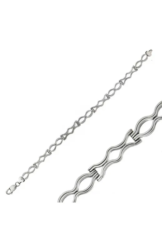 DMR Elegance DMR-GMSH-BRKD-BR11003768 Gümüş Oksitli Erkek Bileklik