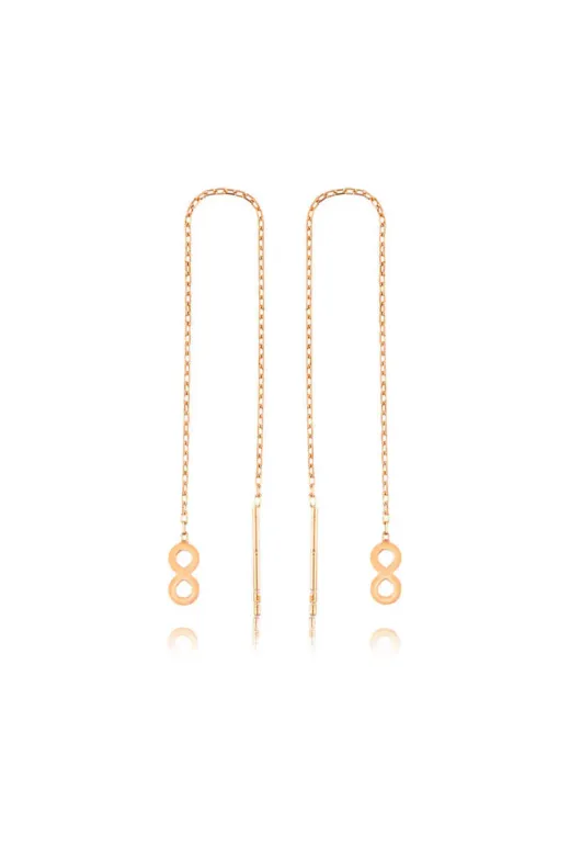 DMR Elegance DMR-GMSH-BRKD-EA1160055 Gümüş Zincirli Sonsuzluk Küpe