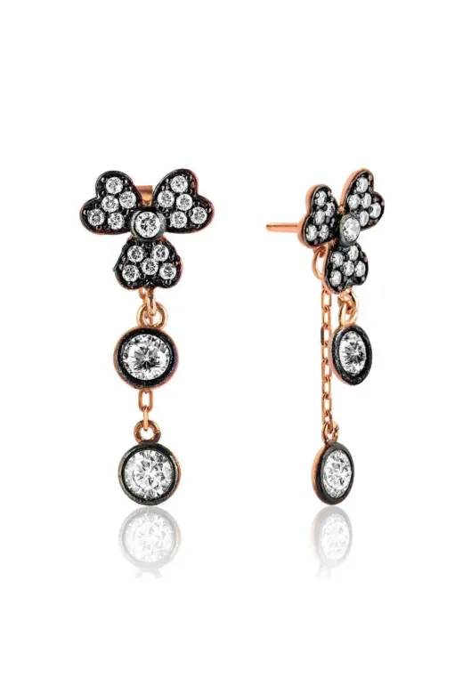DMR Elegance DMR-GMSH-BRKD-EA1160120 Gümüş Sallantılı Yonca Küpe