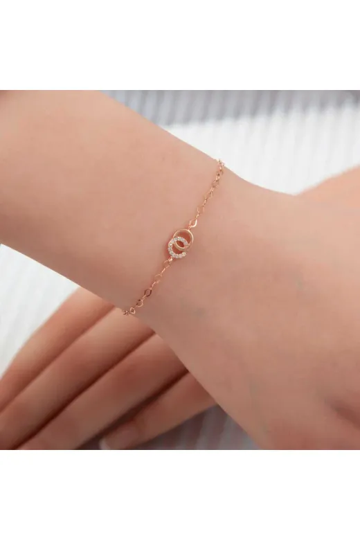 DMR Elegance DMR-GMSH-BRKD-LR11003782 Gümüş Rose Birleşik Halkalar Kadın Kolye