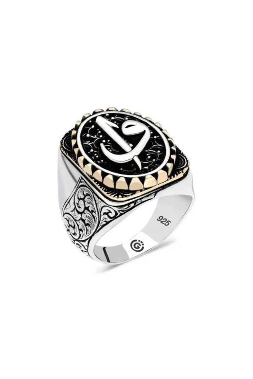 DMR Elegance DMR-GMSH-BRKD-MR11002792 Gümüş Elif Vav Oval Erkek Yüzük