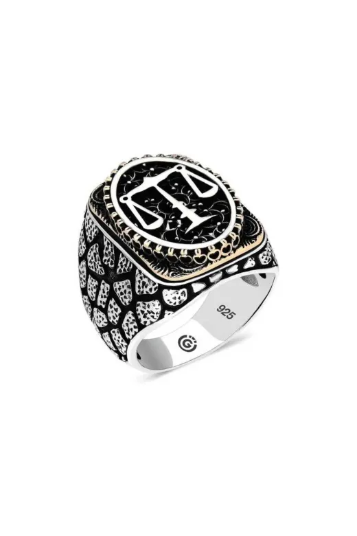 DMR Elegance DMR-GMSH-BRKD-MR11002872 Gümüş Elif Vav Oval Erkek Yüzük