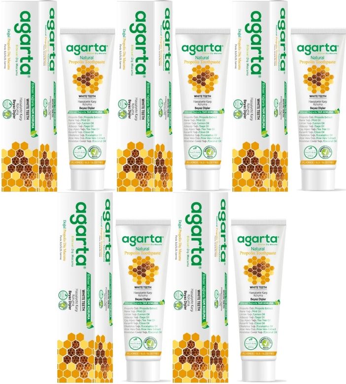 Doğal Diş Macunu 100ML Propolisli (5 Li Set)