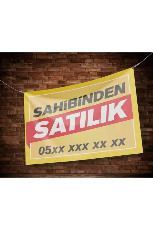 DOGA ONLINE DO-SSA-100150-1 Sahibinden Satılık Afiş - Vinil Pankart - 100X150 Cm