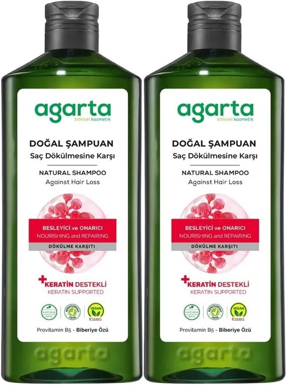 Doğal Şampuan 400 ML Saç Dökülmesine Karşı Çözüm (2 Li Set)