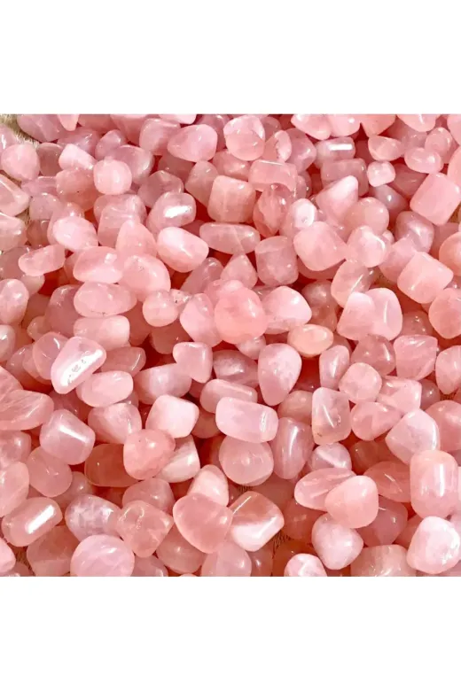DOĞAL TAŞ CENNETİ 123ANKACEN055 Pembe Kuvars Doğal Taş Tımbıl (1 Adet) Cessnova