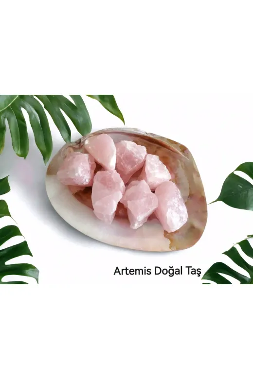 DOĞAL TAŞ CENNETİ 123ANKACEN087 Pembe Kuvars Doğal Taş Ham Parça