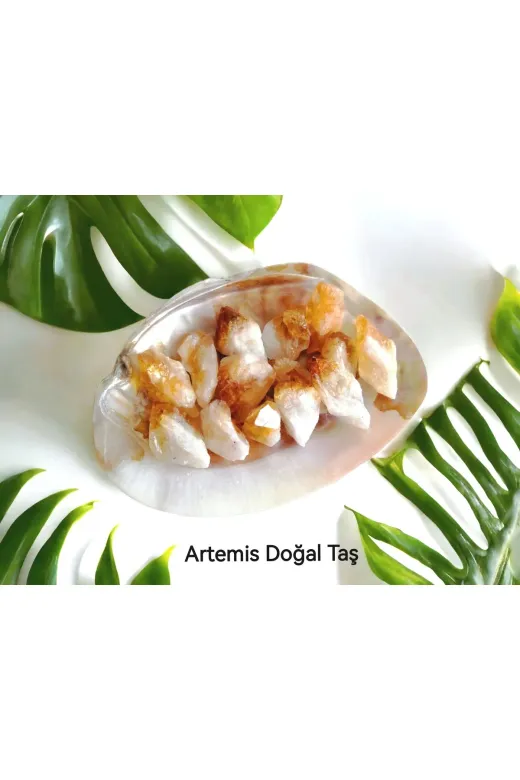 DOĞAL TAŞ CENNETİ 123ANKACEN088 Sitrin Doğal Taş Ham Parça