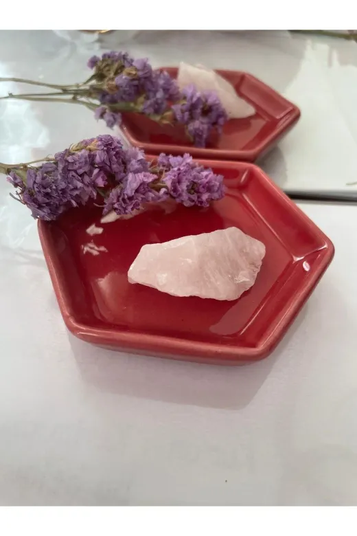 DOĞAL TAŞ CENNETİ 123ANKACEN135 Ham Pembe Kuvars Dekoratif Doğal Taş (Sertifikalı)
