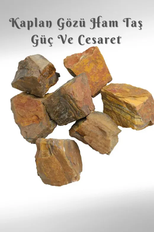 DOĞAL TAŞ CENNETİ 123ANKACEN384 Kaplan Gözü Taşı Kütle ( Güç Ve Cesaret ) ( Masa Aksesuarı , Ev , Iş Yeri )