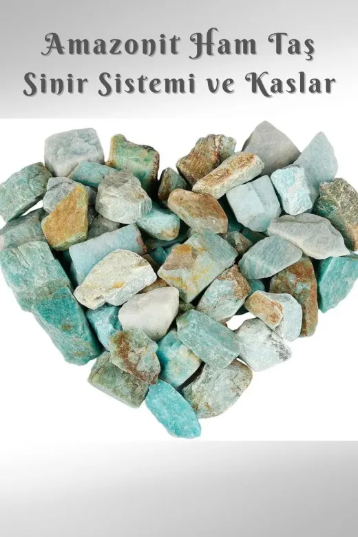 DOĞAL TAŞ CENNETİ 123ANKACEN385 Amazonit Doğal Taş Ham,kütle ( Sinir Sistemi Ve Kaslar) ( Masa Aksesuar , Ev , Iş Yeri )