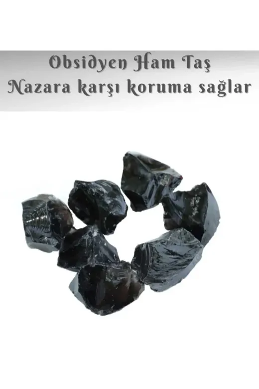 DOĞAL TAŞ CENNETİ 45041210 Ham Obsidyen Doğal Taş Sertifikali