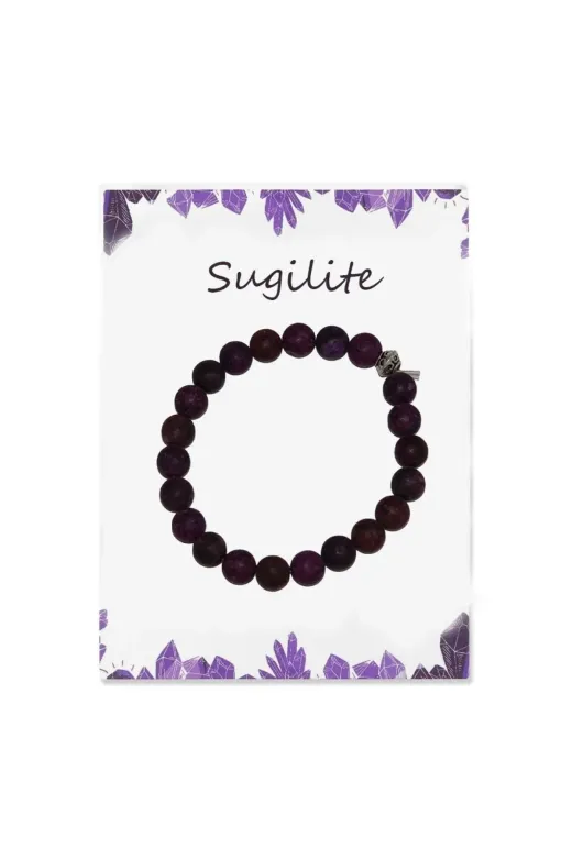 DOĞAL TAŞ CENNETİ CENNETUS50 Mat Mor Sugilite Doğal Taş Bileklik