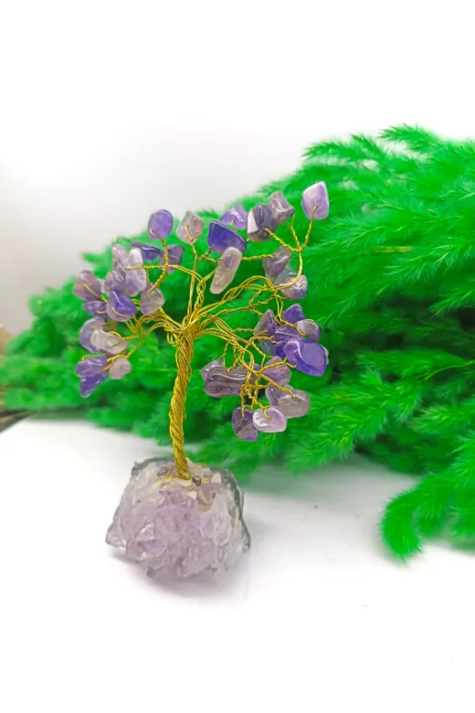 DOĞAL TAŞ CENNETİ DOĞALAĞAÇ5 Doğal Taş Ağaç Saf Ametist (Sertifikali)(Hand Made)