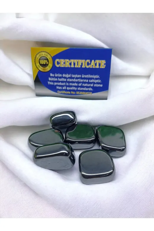 DOĞAL TAŞ CENNETİ HEMATİT1212 Hematit-Magnetit Doğal Taş Tımbıl(Orjinal)(Sertifikalı)