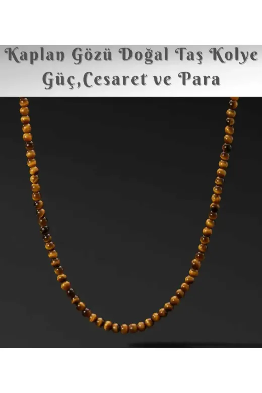 DOĞAL TAŞ CENNETİ KAPLANGÖZÜ756 Kaplangözü 6Mm Doğal Taş Kolye Sertifikali