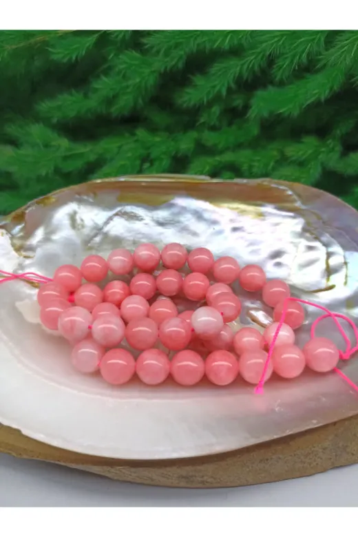 DOĞAL TAŞ CENNETİ PEMBE10mm1 10  Mm Pembe Kuvars Doğal Taş Dizi 40 Cm Uzunluğunda (Sertifikali)